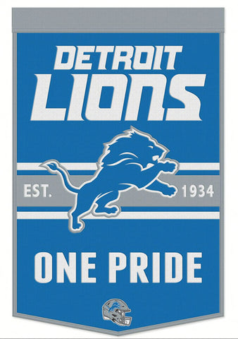 Detroit Lions 24”x38” Wool NFL Banner