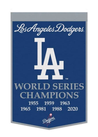 Los Angeles Dodgers 24”x38” Wool Dynasty Champ Banner