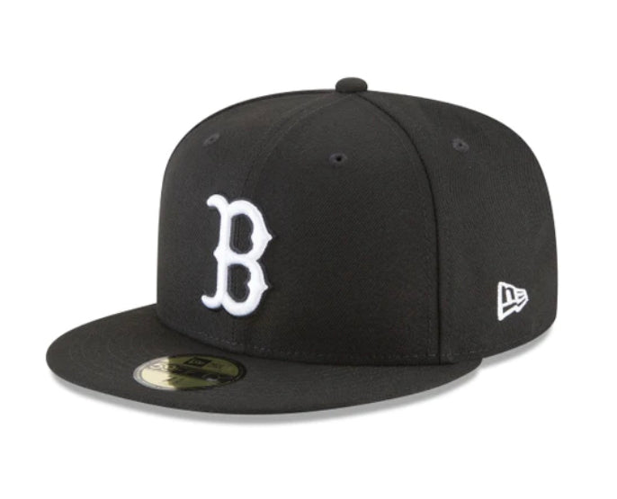 Boston Red Sox New Era 59fifty Basic Fitted Hat- Black /White – All  American Sportswear Online