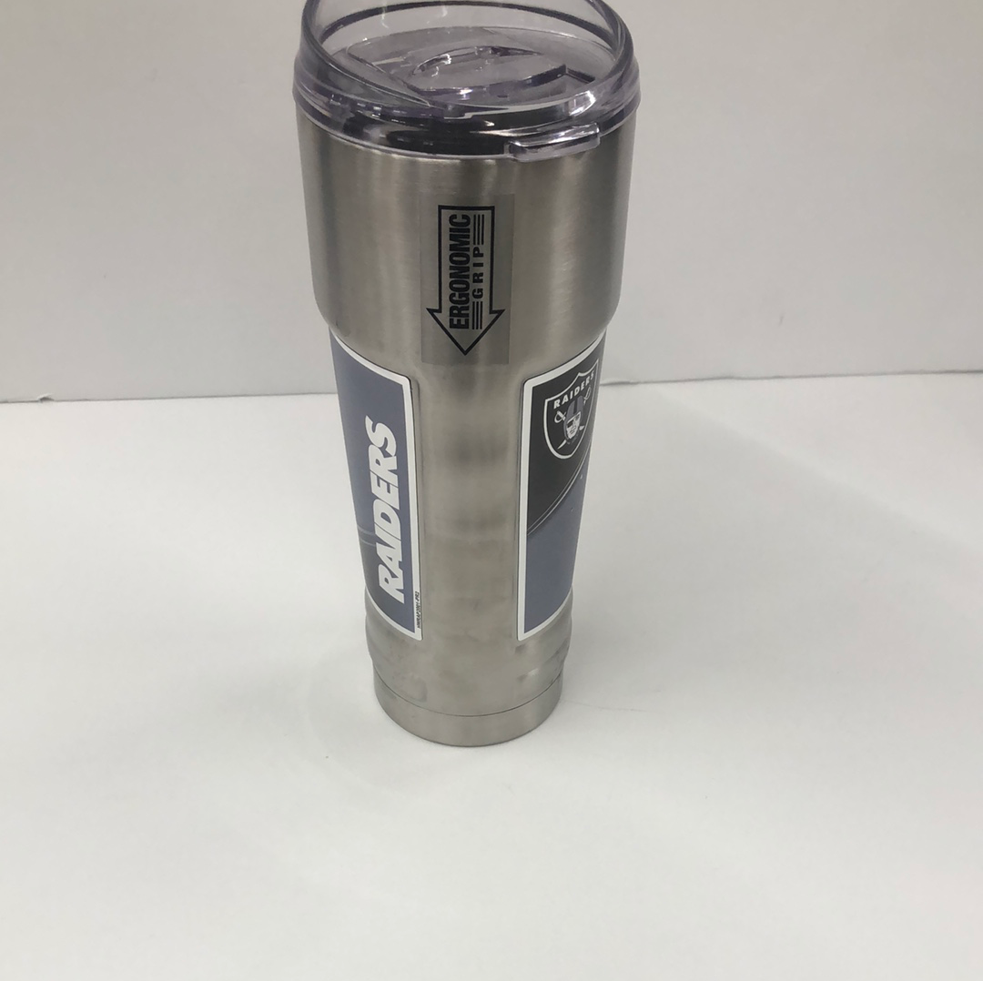 OAKLAND RAIDERS DOUBLEWALL STAINLESS STEEL THERMOS – LARGE - Black Diamond  Variety