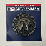 Texas Rangers Chrome Metal W/ Domed Decal Auto Emblem