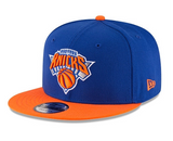 New York Knicks 2-Tone New Era 9FIFTY Adjustable Snapback Hat - Blue/Orange