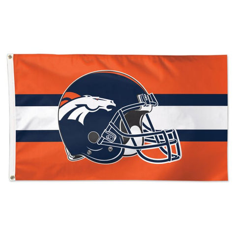 Denver Broncos Helmet Flag - DELUXE 3' X 5