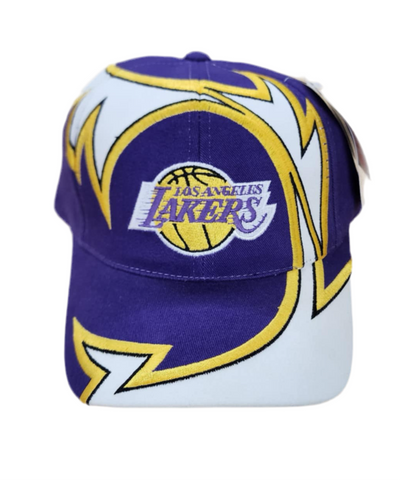 Los Angeles Lakers Annco Vintage Lightning Velcro Adjustable Hat