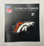 Denver Broncos Colored Auto Emblem Peel & Stick Foam Adhesive