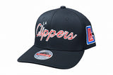 Los Angeles Clippers Mitchell & Ness Team Script 2.0 Stretch SnapBack Hat