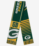 Green Bay Packers Reversible Thematic Scarf FOCO Scarf