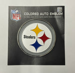 Pittsburgh Steelers Color Aluminum Auto Emblem W/ Adhesive Tape Backing