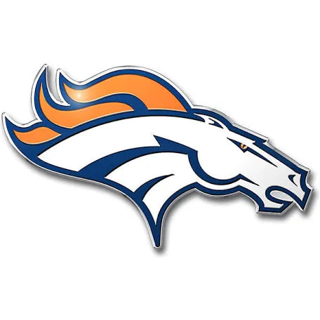 Denver Broncos Colored Auto Emblem Peel & Stick Foam Adhesive