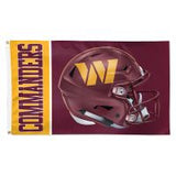 WASHINGTON COMMANDERS HELMET FLAG - DELUXE 3' X 5'