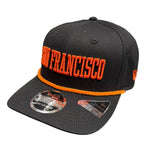 San Francisco Giants Wordmark Rope New Era 9SEVENTY Stretch-Snap Hat Cap