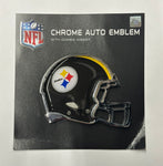 Pittsburgh Steelers Helmet Color Aluminum Auto Emblem W/ Adhesive Tape Backing