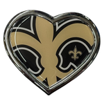 New Orleans Heart Shaped Acrylic-Metallic Auto Emblem