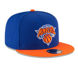 New York Knicks 2-Tone New Era 9FIFTY Adjustable Snapback Hat - Blue/Orange