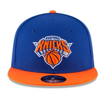 New York Knicks 2-Tone New Era 9FIFTY Adjustable Snapback Hat - Blue/Orange