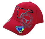 Texas Longhorns Distressed Top of The World Flex Fit Red Cap