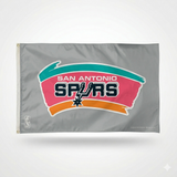 San Antonio Spurs Official Rico 3' X 5' Gray Retro Deluxe Flag