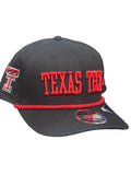 Texas Tech Red Raiders Wordmark Rope New Era 9SEVENTY Stretch-Snap Hat Cap