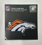 Denver Broncos Aluminum Color Auto Emblem