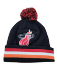 Miami Heat Mitchell & Ness Multi Color Winter Knit Ski Cuffed Beanie With Pom