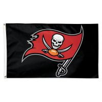 Tampa Bay Buccaneers Black Background Flag - DELUXE 3' X 5'