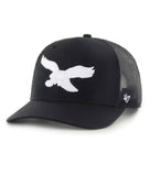 Philadelphia Eagles Throwback Adult Black/White '47 Brand Trucker Strap Adjustable Hat