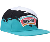 San Antonio Spurs Official Mitchell & Ness Paint Brush HardWood Classic SnapBack Hat