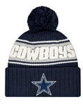 Dallas Cowboys NFL 2024 Sideline New Era Beanie - Navy