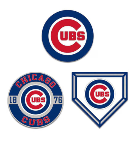 Chicago Cubs 3-Piece Collector Pin Set
