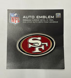 San Francisco 49er’s Premium Chrome Metal Auto Emblem