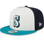Seattle Mariners New Era Cream 9FIFTY Batting Practice SnapBack Hat
