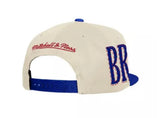 Atlanta Braves Official Across The Board Blue/Cream Mitchell & Ness Snapback Hat