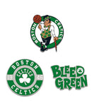 Boston Celtics 3 Hat Pin Set