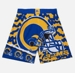 Los Angeles Rams Mitchell & Ness Jumbotron 2.0 Sublimated Shorts