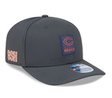 Chicago Bears Official Steel Clouds Cold-Weather Sideline New Era 9SEVENTY Stretch-Snap Hat