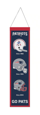 New Engalnd Patriots 8”x32” Evolution Wool NFL Banner