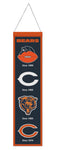 Chicago Bears 8”x32” Evolution Wool NFL Banner