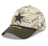 Dallas Cowboys New Era 39THIRTY 2025 Camo Salute to The Service Flex fit Cap