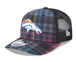 Denver Broncos 2024 Crucial Catch New Era 9SEVENTY Adjustable Stretch-Snap Trucker Hat