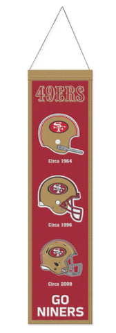 San Francisco 49ers 8”x32” Evolution Wool NFL Banner