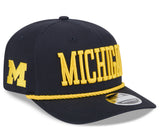 Michigan Wolverines Wordmark Rope New Era 9SEVENTY Stretch-Snap Hat