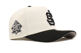 San Francisco Giants Official Chrome Black UpSide Down 60th Anniversary New Era 9FORTY A-Frame SnapBack Hat