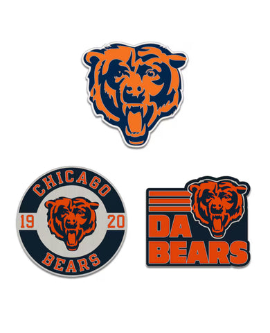 Chicago Bears 3 piece Pin Set