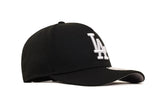 Los Angeles Dodgers White On Black New Era 9FORTY Mid-Crown A Frame SnapBack