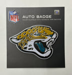 Jacksonville Jaguars Color Aluminum Auto Emblem W/ Adhesive Tape Backing