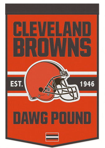 Clevland Browns 24”x38” Wool NFL Banner