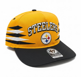 Pittsburgh Steelers Official Diamond Cut '47 Brand Hitch Flat Gold Snapback Hat