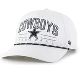 Dallas Cowboys '47 White Roscoe Hitch Snapback Hat