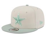 Dallas Cowboys Official New Era 9FIFTY Snapback Hat - Mint Green/Cream