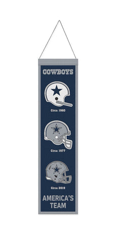 Dallas Cowboys 8”x32” Evolution Wool NFL Banner